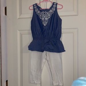 Girls matching capri outfit size S(6-6X)